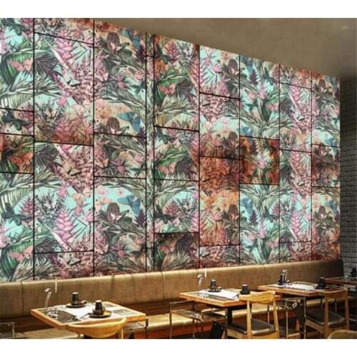 Beibehang Custom wallpaper European retro fashion tropical banana leaf butterfly home tooling background wall papel de parede