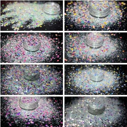 Mixes Glitter Chunky Multi Dust Powder Arts & Crafts Decoration Weddings Flowers Cosmetic Face Eye Body Nails Skin Hair Festival