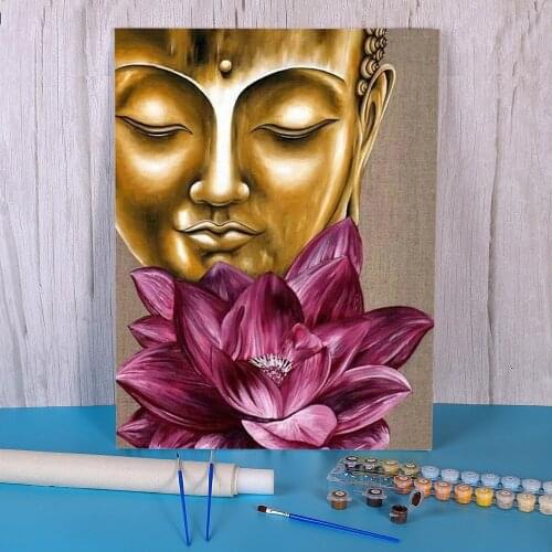 Buddha Religion Painting By Numbers Package Oil Paints 40*50 Oil Painting Home Decor Crafts For Handiwork