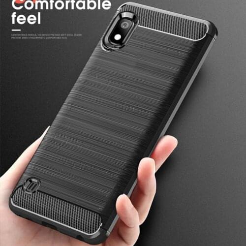 For Samsung Galaxy A10 Case Carbon Fiber Cover Shockproof Phone On A 10 360 Full Protection Bumper Pouch