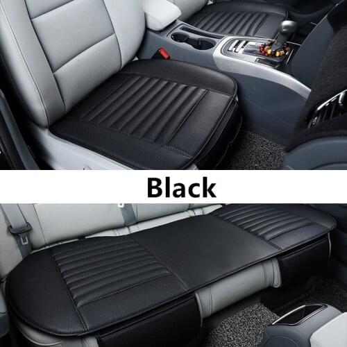 GSPSCN 1Pc PU Leather Car Seat Cover Striped Bamboo Charcoal Car Seats Cushion Cover For Healthy For Four Seasons