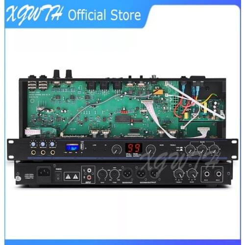 XGWTH Digital Pre-Effects Processor 99 DSP Reverb Effect Sound Controller System Audio DJ Equipment with USB for Karaoke Studio