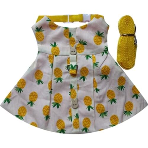 G5AB Bunny Rabbit Harness and Leash Rabbit Clothes for guinea pig Harness Vest Lovely Dress 2 Sizes for Ferret Hamster