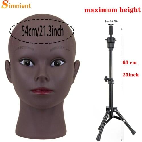 Simnient Mannequin Head Training Head For Wig Making Hat Display Cosmetology Manikin Head Makeup Practice With Adjustable Tripod