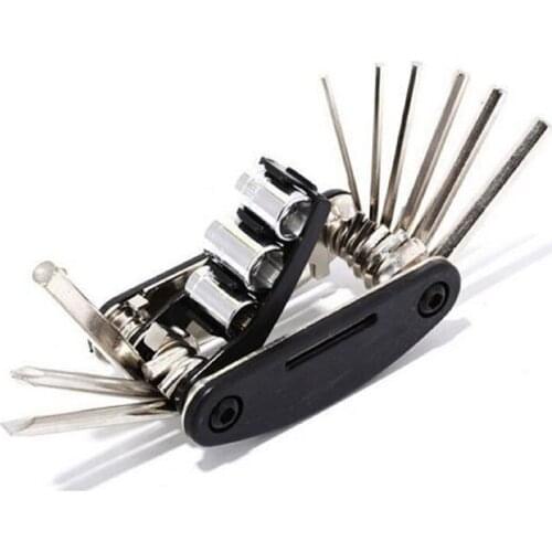 G99F 15-in-1 Mountain Bike Fix Tool in Tour Pocket MTB Repair Set Home Camping Allen Wrench Mountain Cycle Motorcycle