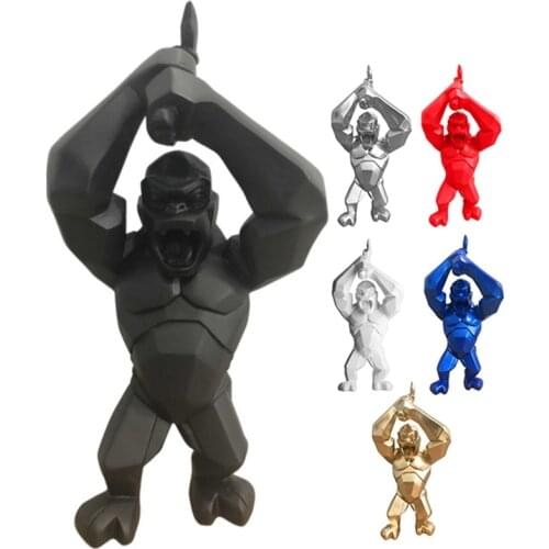 Creative Resin King Kong Statue Ax Hatchet Simulation Gorilla Statue Living Room Home Decor
