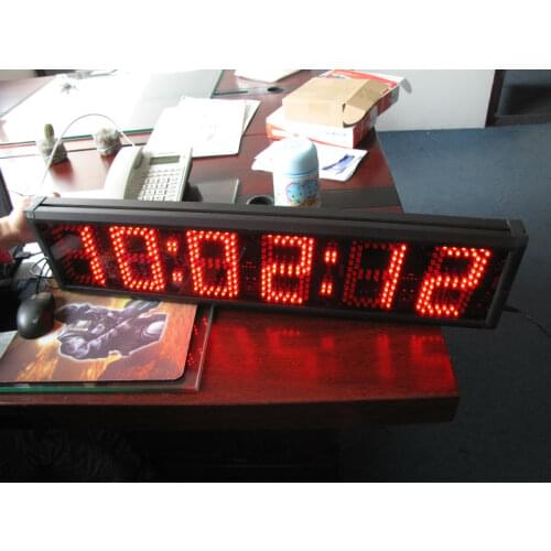 Fedex Free Shipping 5" 6Digits led countdown timer secondmeter wedding led countdown timer
