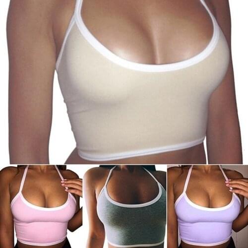 Womens Sexy Thin Fitness Strap Tank Tops Fashion 2020 Summer Sleeveless Short Sexy Tank Tops Vest Camisole Femme Cropped