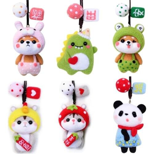 Nonvor Lovely Wool Felting Fabric Materials Handcraft Pets Toy Wool Needle Poked Kitting DIY Package Non-Finished Girls Gifts