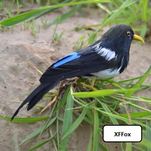 Mini real life magpie bird model foam&feather simulation cute bird toy gift about 12cm xf0631
