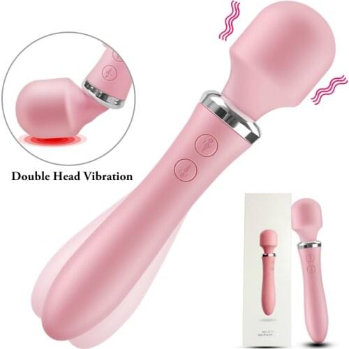 Powerful Magic Wand AV Vibrator Masturbator Clitoris Stimulator USB Charged G Spot Stick Vibrating Dildo Adult Sex Toy for Women