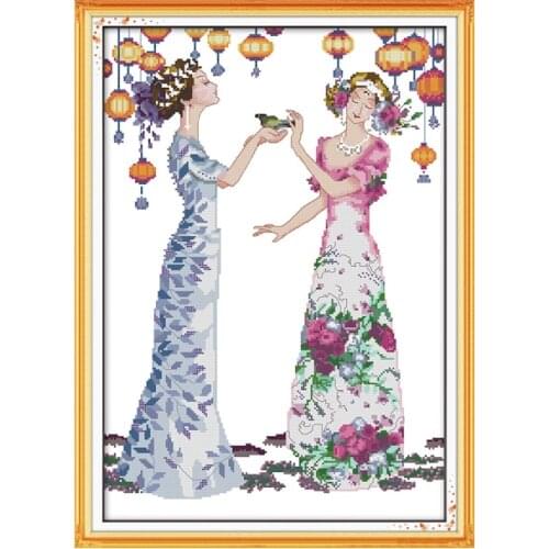 Joy Sunday Manor PARTY Counted Cross Stitch Kits Sale,11ct 14ct Embroider Needlework Set, Home Decoration Set Accessor Tools Set