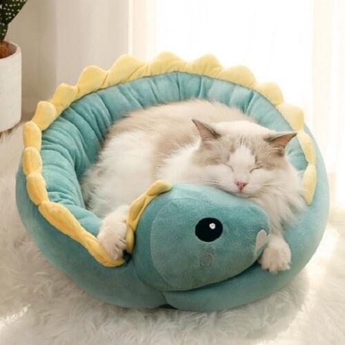 Cat Litter Four Seasons Universal Semi-Enclosed Dinosaur Summer Cat Bed Pet Supplies Kennel For Small Dog Coussin Pour Chien