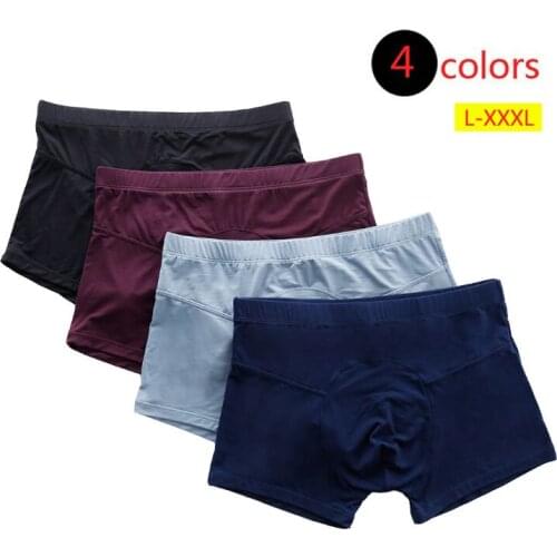 New High-end Solid Mens underwears Male superfine modal U convex Boxers shorts Men popular Everday wear Trunks &Unperpants