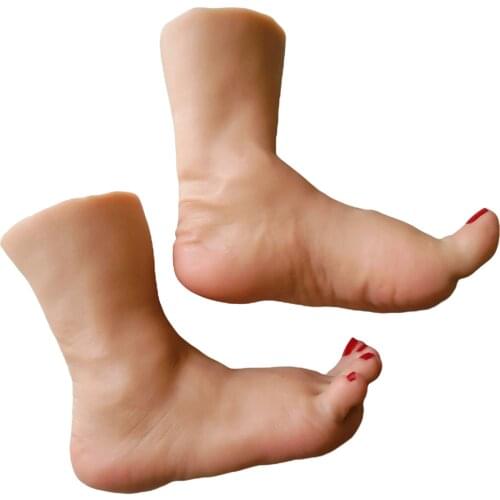 Angry feet 3D silicone love girls foot feet fetish jobs sex toys mannequin tanning skin pink toenails
