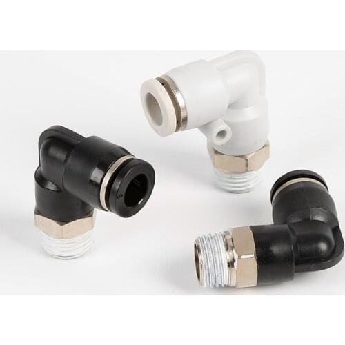 Pneumatic connector Elbow Pneumatic-fittings Quick joint 4 6 8 10 12 16mm OD Hose Tube 1/8" 1/4" 3/8" 1/2" BSPT male thread