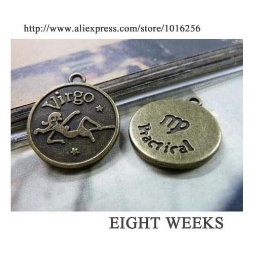Zinc alloy pendant jewelry accessories diy handmade material charms virgo