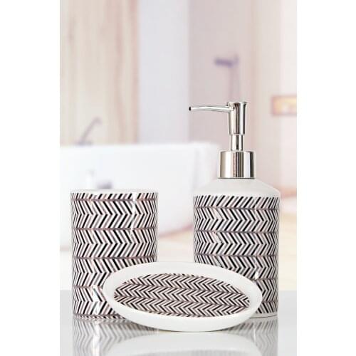 3 Piece Bathroom Set Gold Durable