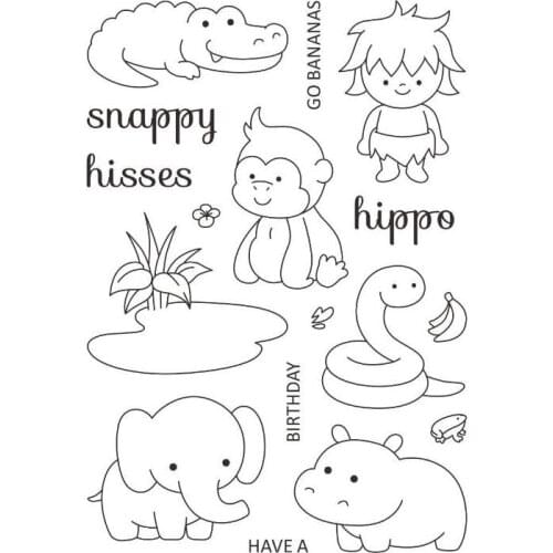 Animal birthday Transparent Clear Silicone Stamp Seal DIY Scrapbooking photo Album A0276