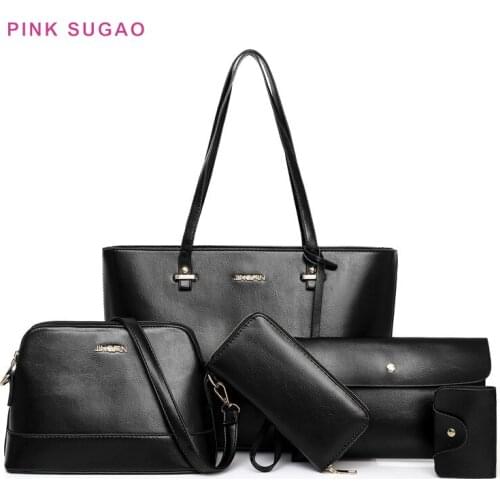 Pink Sugao luxury handbags women bags designer 5PCS composite bag tote bag women shoulder bag purses and handbags crossbody bags