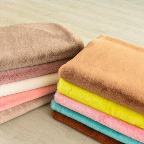 Extra Thick Lmitation Fur Fabric Imitation Rex Rabbit Plush Clothing Fur Collar Coat Vest Cloth