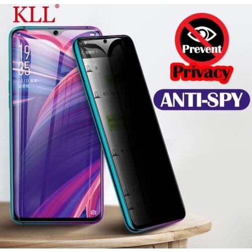 Anti Spy Peep Privacy Screen Protector For OPPO Reno 5 A5 A9 A93 A15S A53 A73 Tempered Glass for Realme 7 7i 6 5 Pro C3 Glass