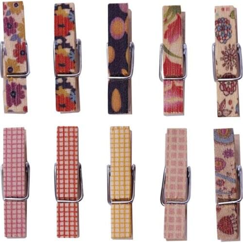 50PCS Multicolor Wood Clip Mini Craft Pegs Cloth Photo Hanging Home DIY Craft Arts Pegs Clamps Memo Paper Garment Clips