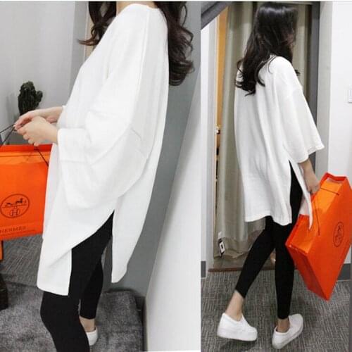 2018 Summer Maternity Clothes Woman Large Size T-Shirt Woman Natural Color Large Shirt MT-00011