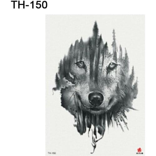 Animal Dog Bear Arm Shoulder Waterproof Temporary Fake Tattoo Sticker Gift Totem Animal Fake Tattoos for Party