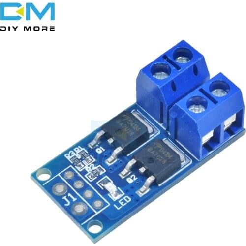 15A 400W Dual MOS FET Trigger Switch Drive Module PWM Regulator Control Panel 5V-36V IO Port PLC Interfaces DC Power 0-20KHZ