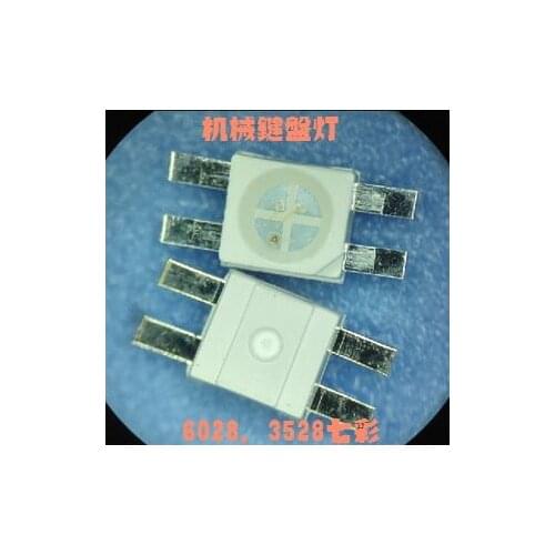 70pcs SMD 3528/6028 RGB LED Common Anode SMT Chip Tricolor (Red Green Blue) 1210 Shine down Light Emitting Diode Lamp