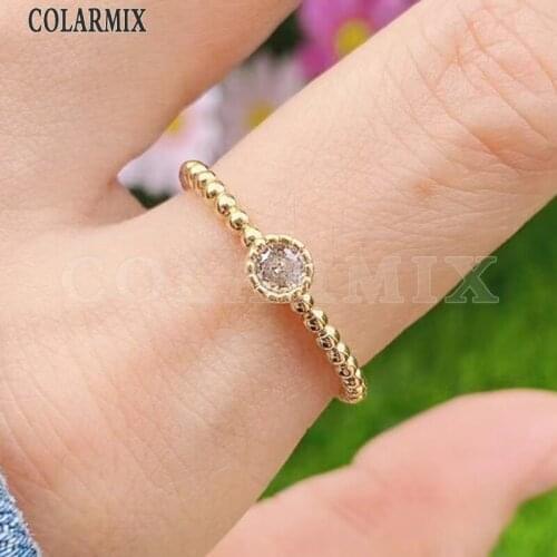 8 Piece Mix shape Zircon rings Mix color zircon rings accessories Gold color jewels rings women party ring Zircon rings 51726