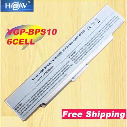 HSW Replace Laptop Battery for Sony Vaio PCG VGN-AR VGN-CR VGN-NR VGN-SZ Series, PN: VGP-BPS9 VGP-BPS9A/B VGP-BPL9