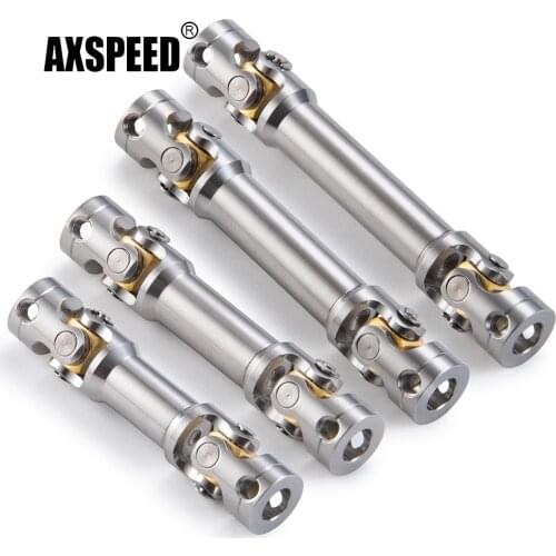 AXSPEED Silver Metal Drive Shaft Joint for 1/14 Tamiya RC Tractor Truck Model Car Upgrade Spare Parts Accessories