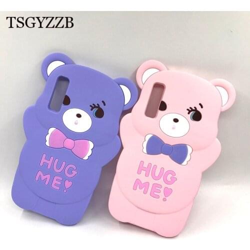 For Samsung Galaxy A7 2018 Case A750 3D Cute Cartoon Hug Bear Soft Silicone Back Cover For Samsung A7 2018 SM-A750 Phone Cases