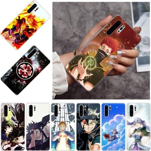 Black Clover Anime SOFT TPU Silicone Phone Case for Huawei Y9S Y7P Y6S Y8P P40 P30 P20 Lite Y6P Nova 5t Y8S P-SMart Z 2020 cover