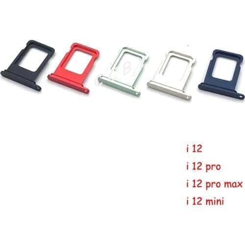 20pcs Sim Card Slot Tray Holder For iphone 12 Pro Max Mini Dual & Single Sim Card Adapter Replacement Part