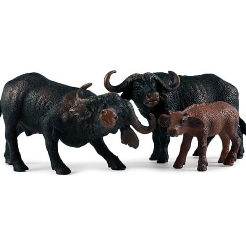 Wild Animal Water African Buffalo Figure Collector Toy Educational Model Gift Children Animal Cognition Model Toy Gift