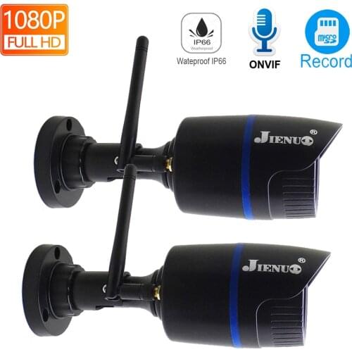 JIENUO IP Camera Wireless 1080P Audio HD Cctv Security Surveillance Outdoor Waterproof NightVision Infrared Wifi Home Camera IP