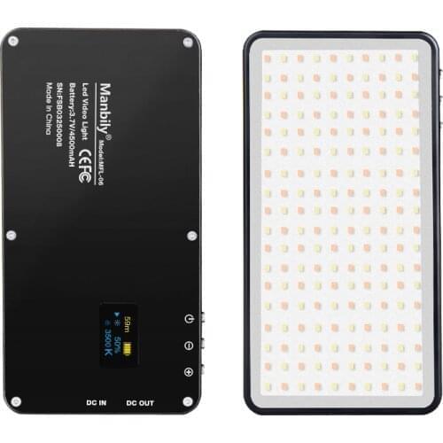 ManbiLY Pocket LED Video Light on Camera Studio Light Rechargeable Photo Light for Canon Wedding Filmmaking Canon Nikon DSLR DV