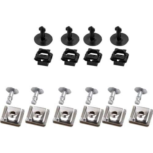 Under Engine Cover Undertray Fitting Clip Kit Screw Metal Set for VW for Skoda
