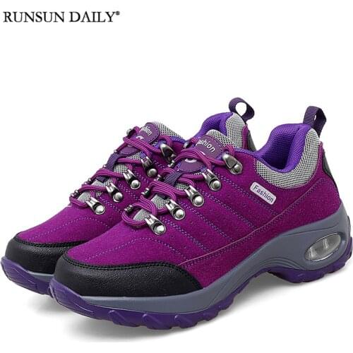 Fashion Sneakers Women Air Cushion Running Shoes Athletic Breathable Sport Lace Up High Platform Casual Shoes
