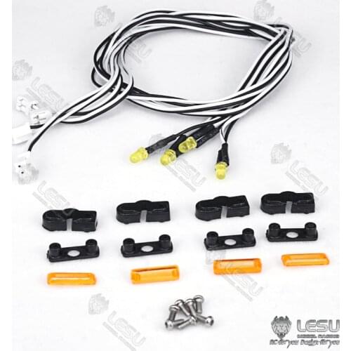 LESU Side Skirt Lights LED Clearance Lamps for 1/14 RC DIY TAMIYA Tractor Truck Scale Model Dumper Trailer