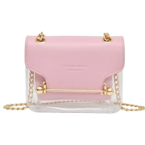 Mini Small Square Pack Women Chain Shoulder Bag Fashion Transparent Jelly Messenger Crossbody Bags Woman Clutch Wallet Handbags