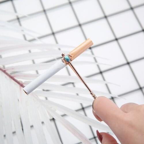 Metal Vintage Finger Ring Cigarette Hand Holder For Women Men Adjustable Slim Cigarettes Clip Smoking Holder Smoking Accessories