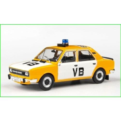1:43 Scale Model Abrex Skoda 120L 1982 VB Police car Diecast model for collection gift