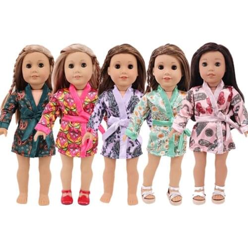 Autumn New Flower Nightgown For 18 Inch American And 43 Cm Reborn Baby Doll Clothes Accessories,Our Generation, Childrens Toys