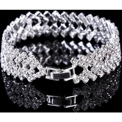 2021 New Classic Fashion Multi-row CZ Womans Wedding Bracelet Bracelets for Women Temperament Jewelry Wholesale