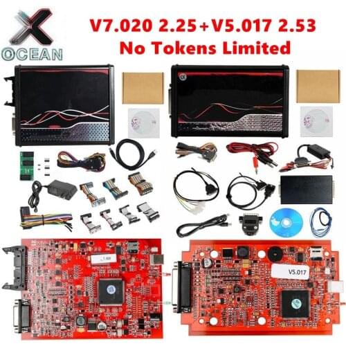 Online V2.53 EU Red PCB V5.017 2.53 OBD2 Manager Tuning Kit V7.020 2.25 4 LED V2 5.017 BDM Frame 7.020 ECU Programmer