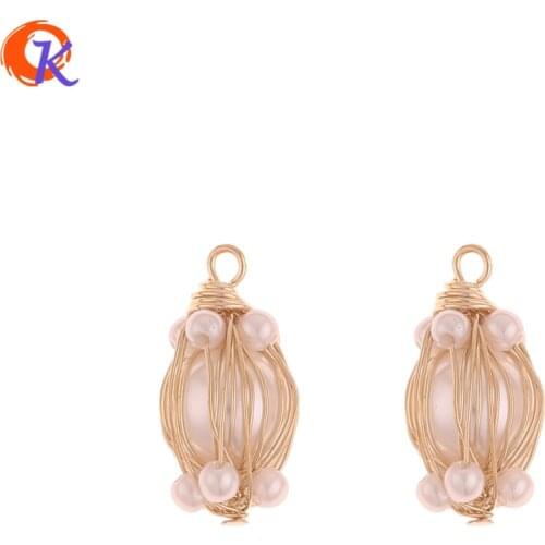 Cordial Design 10Pcs 11*22MM Jewelry Accessories/DIY Part/Imitation Pearl/Genuine Gold Plating/Charms/Hand Made/Earring Findings